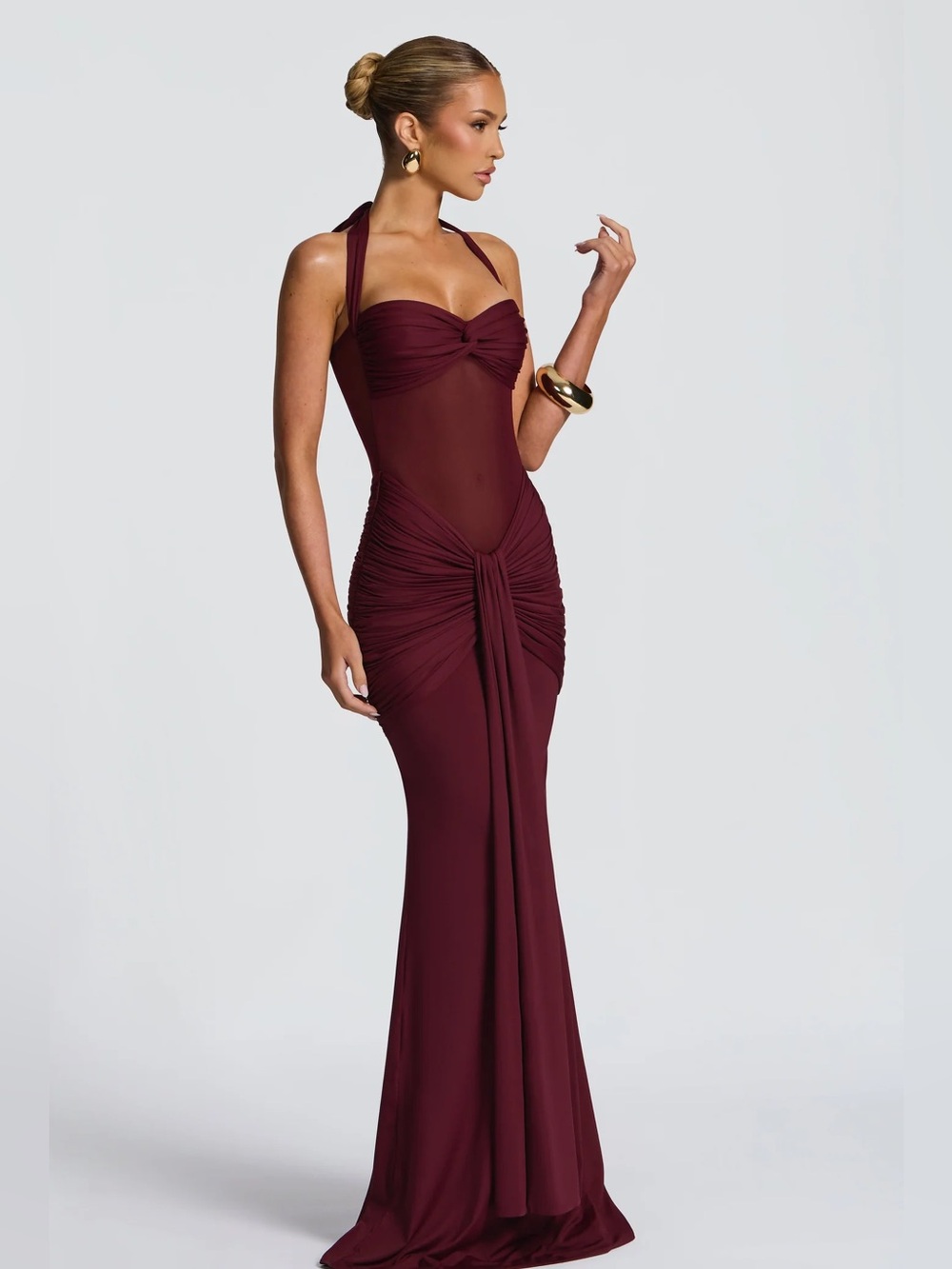 VIXEN MAXI DRESS - CHERRY LACQUER